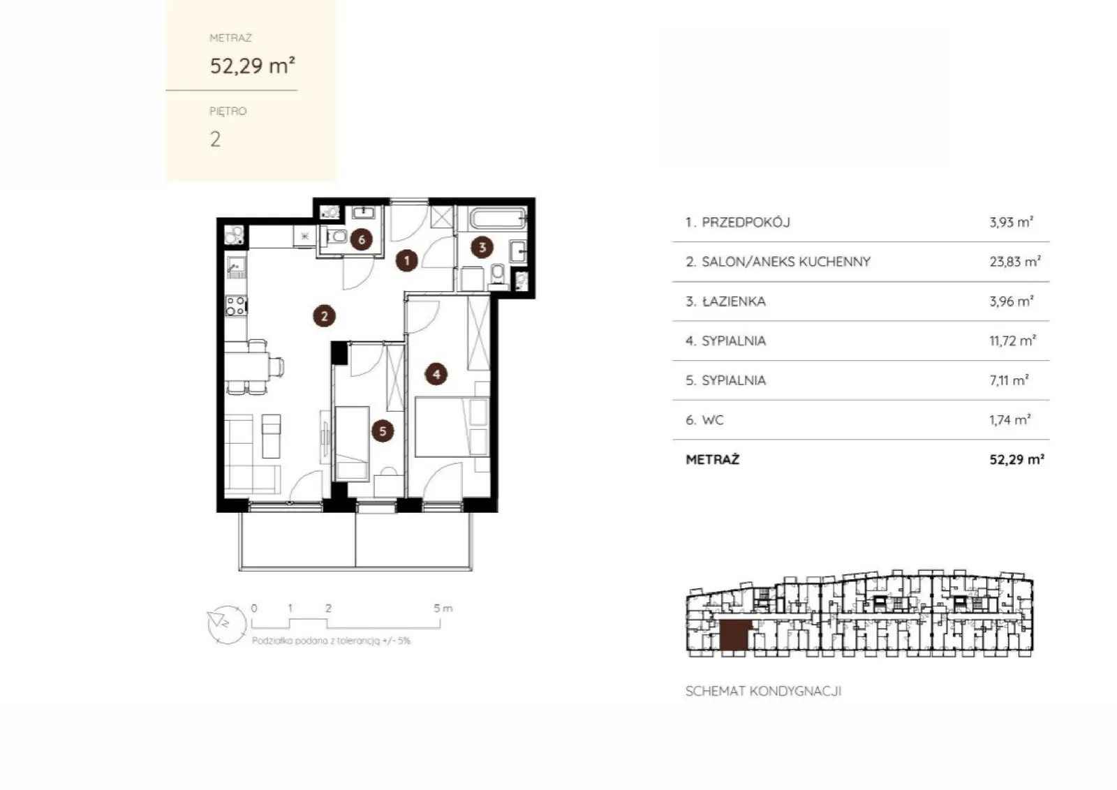 Floor plan: Apartment no. 1.A.2.06