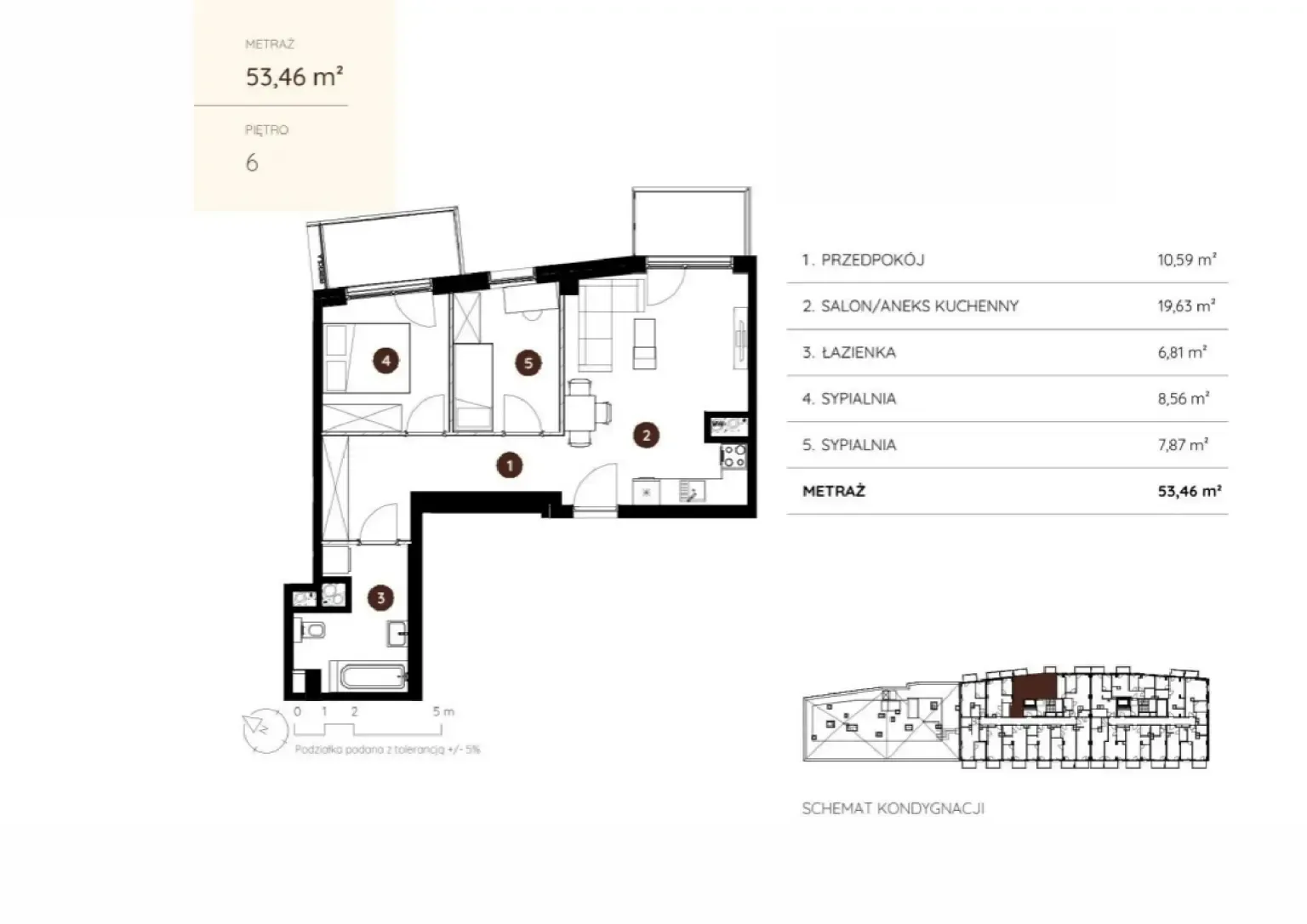 Floor plan: Apartment no. 2.A.6.10