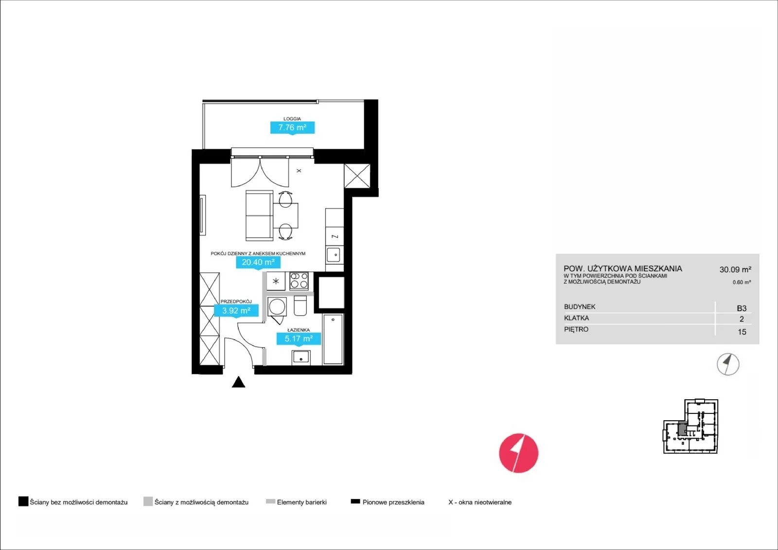 Floor plan: Apartment no. 260