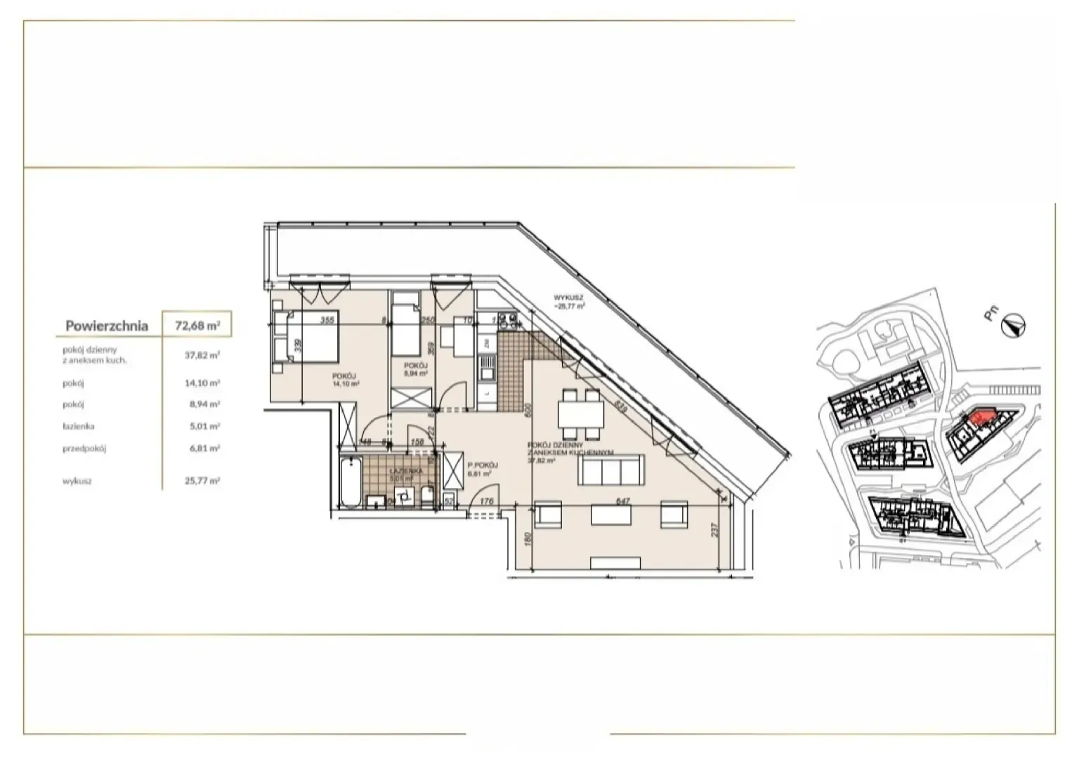 Floor plan: Apartment no. H1-5-30