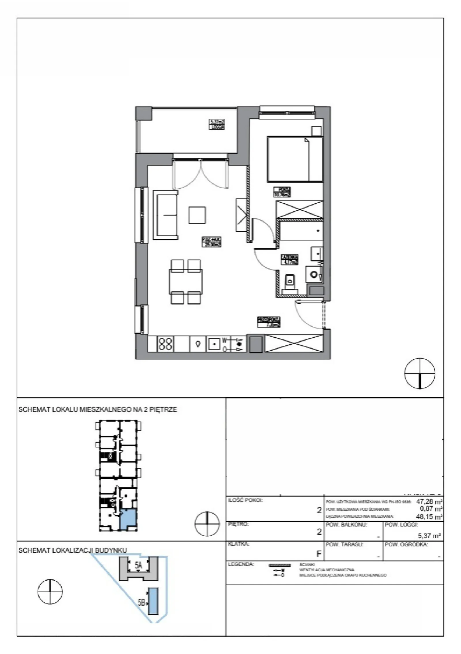 Floor plan: Apartment no. KR5/F/2/3