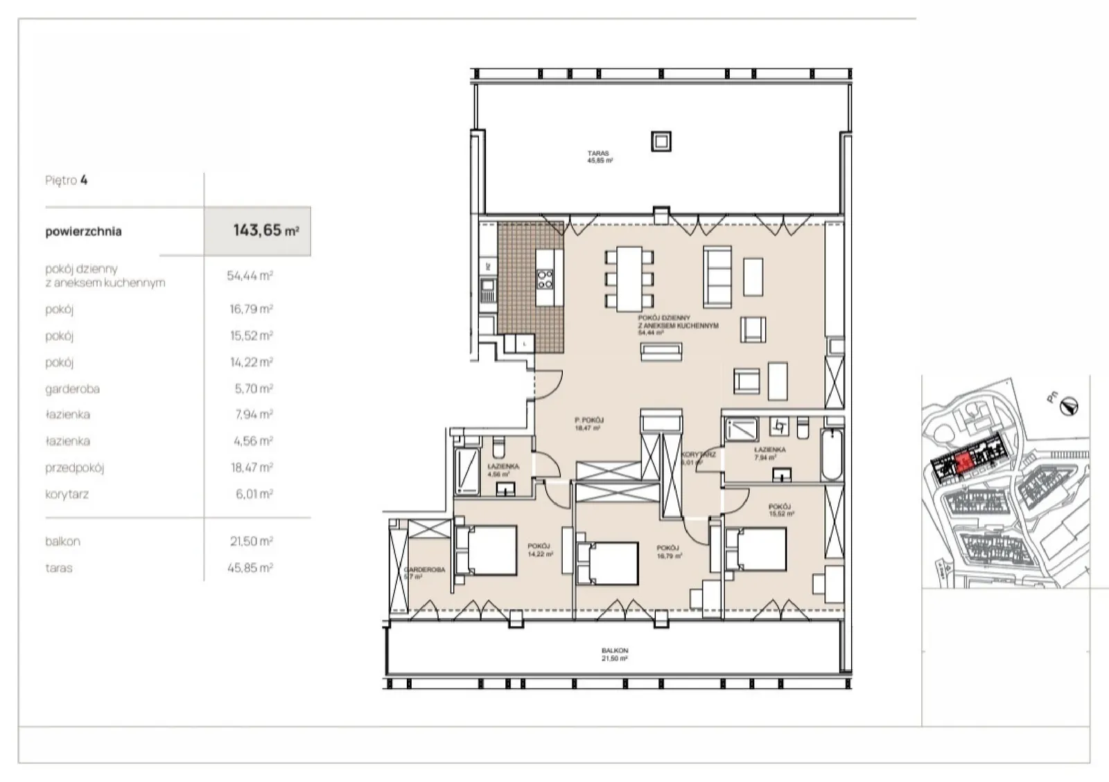Floor plan: Apartment no. G1-4-24