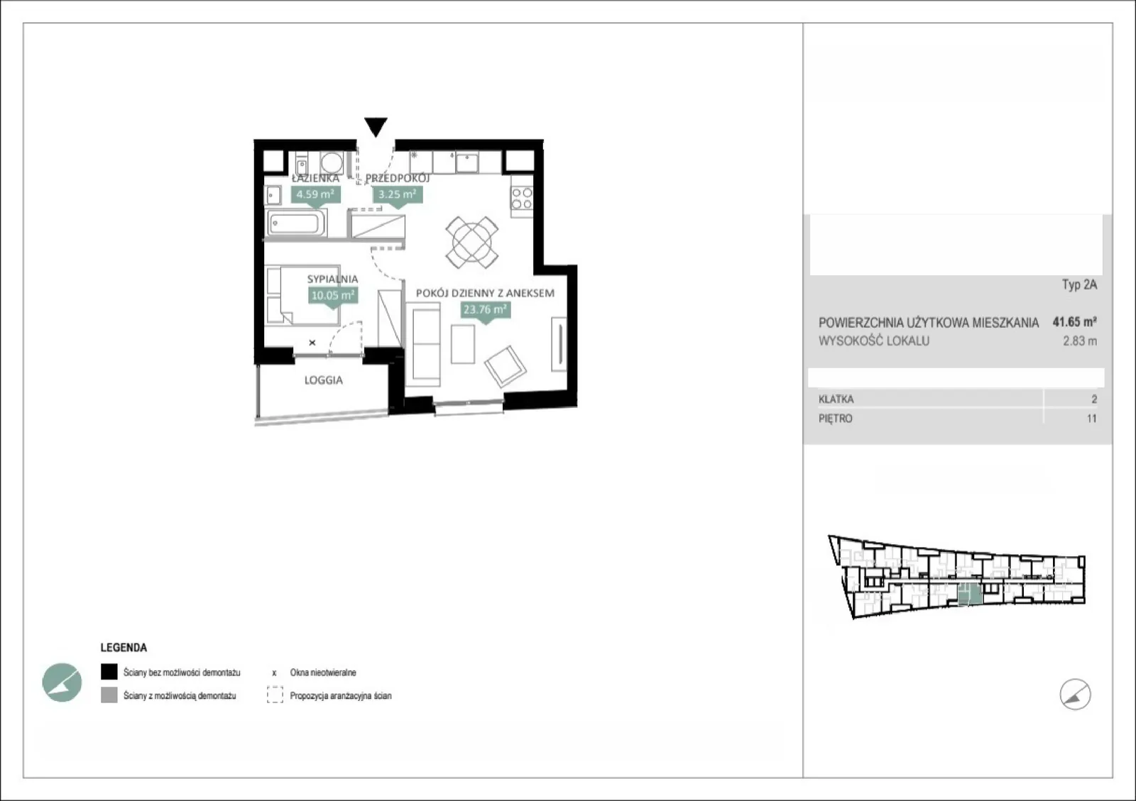 Планировка: Lokal A2 220, 2 pok.