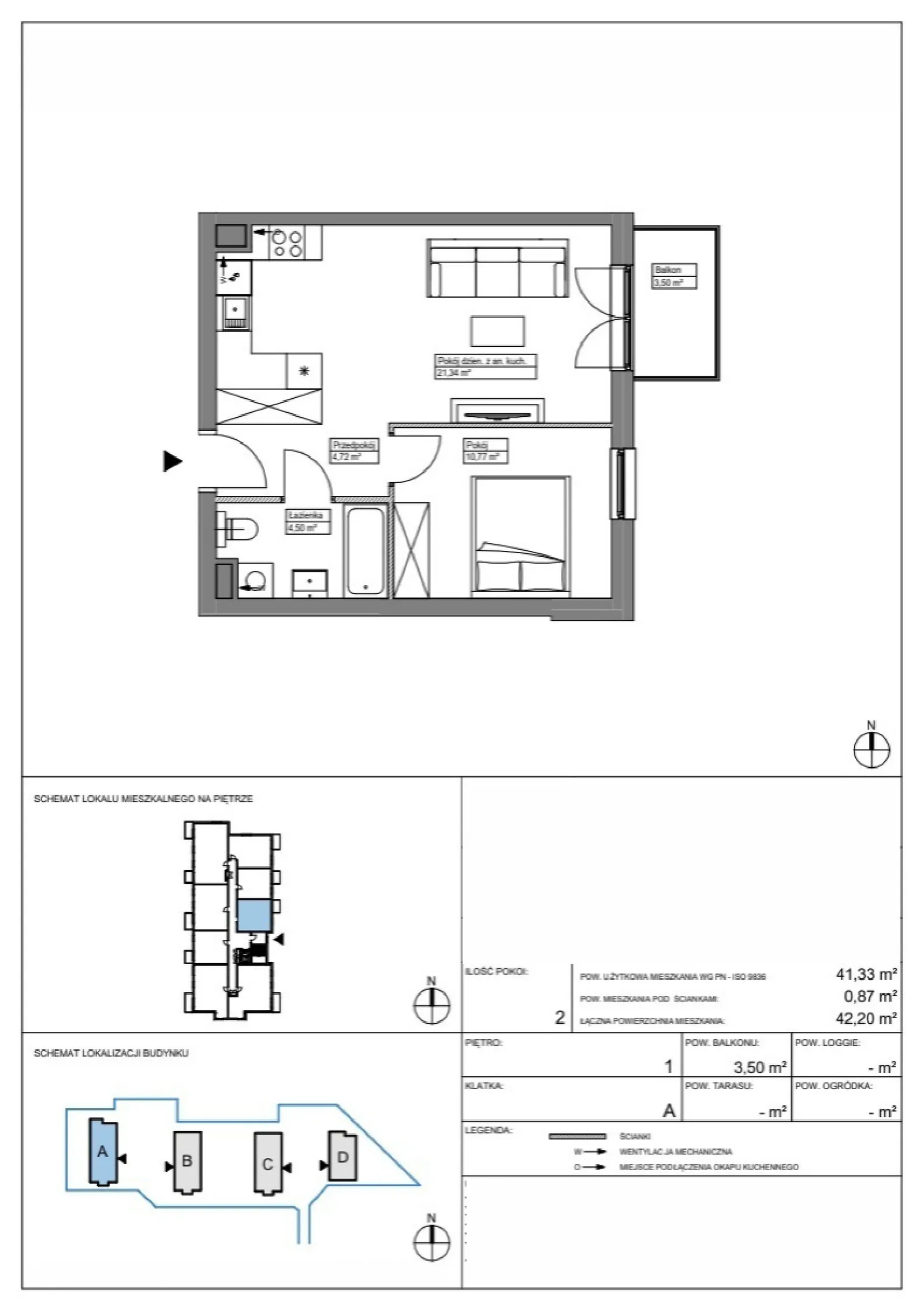 Floor plan: Apartment no. KR8/A/1/8