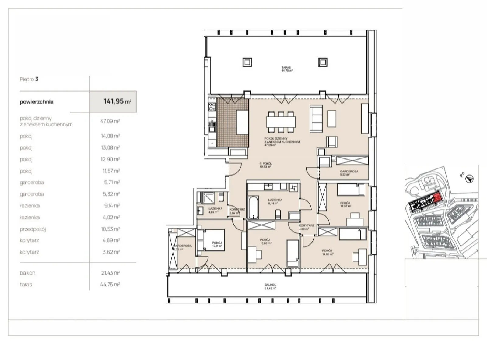 Floor plan: Apartment no. G2-3-16