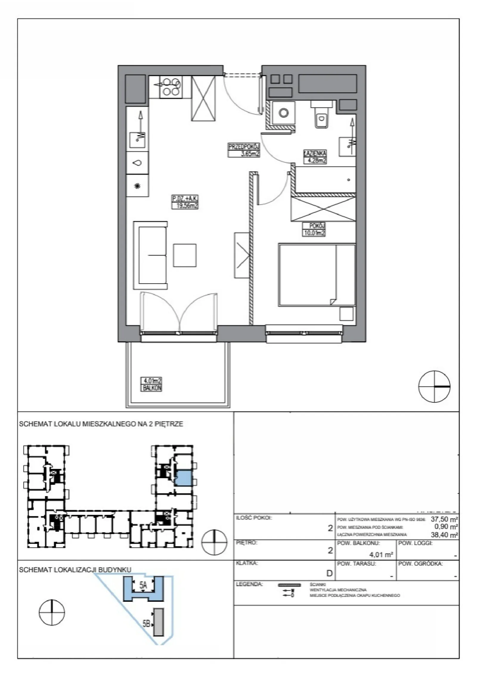 Floor plan: Apartment no. KR5/D/2/3