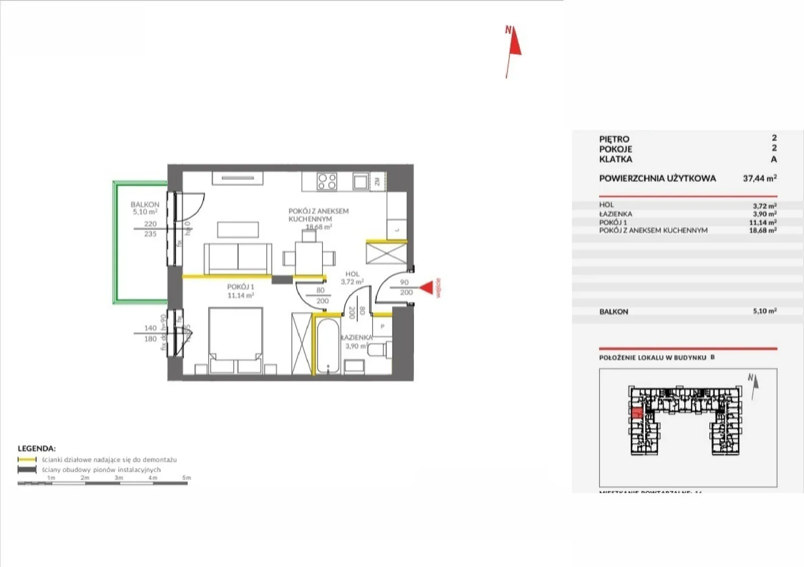 Floor plan: Apartment no. 25