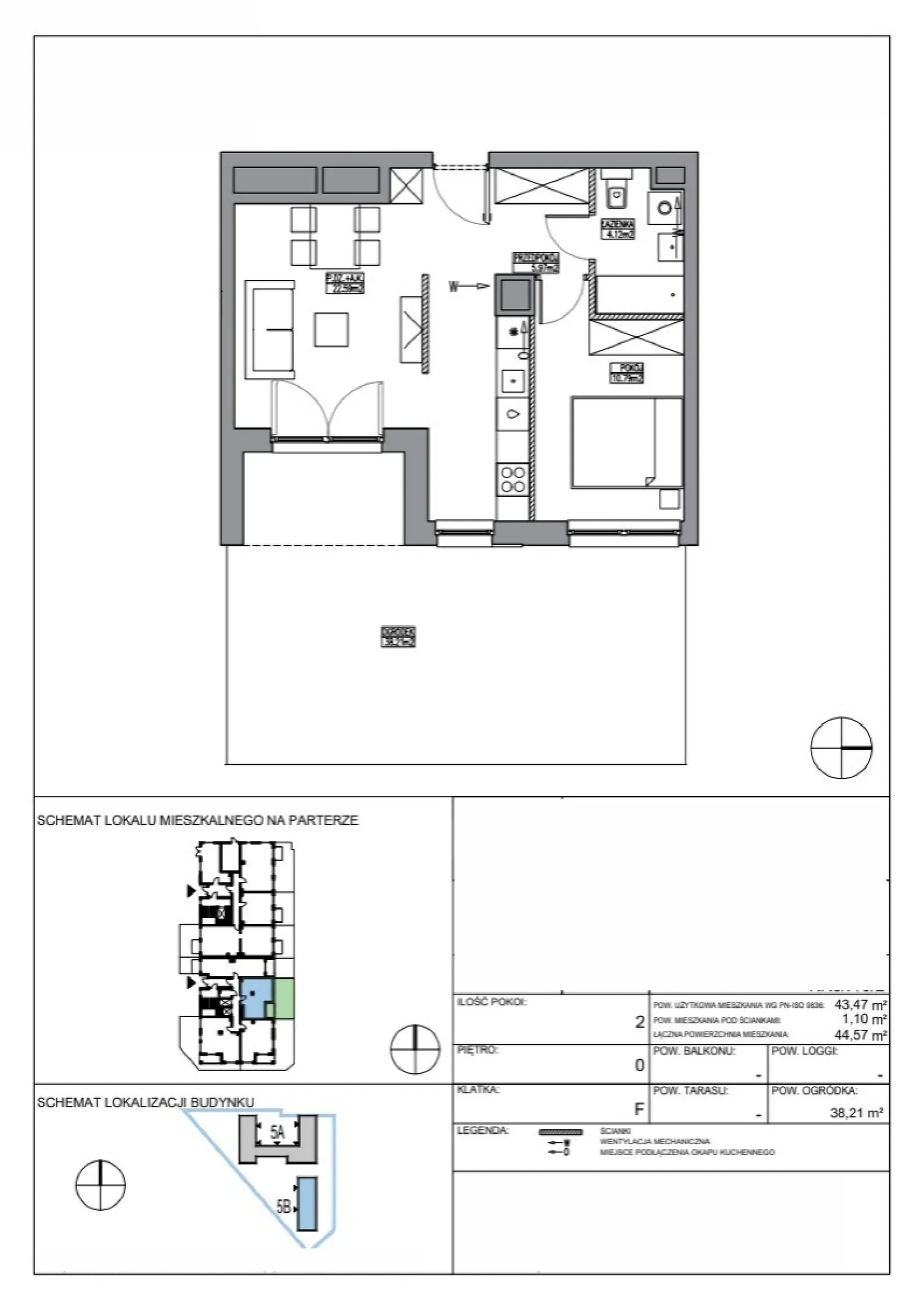 Floor plan: Apartment no. KR5/F/0/2