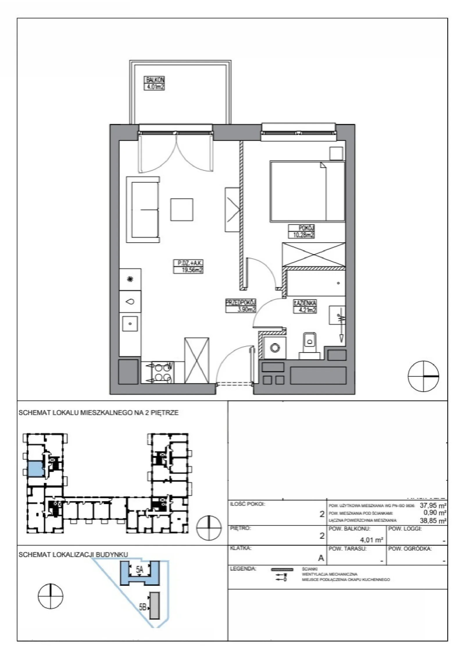 Floor plan: Apartment no. KR5/A/2/2