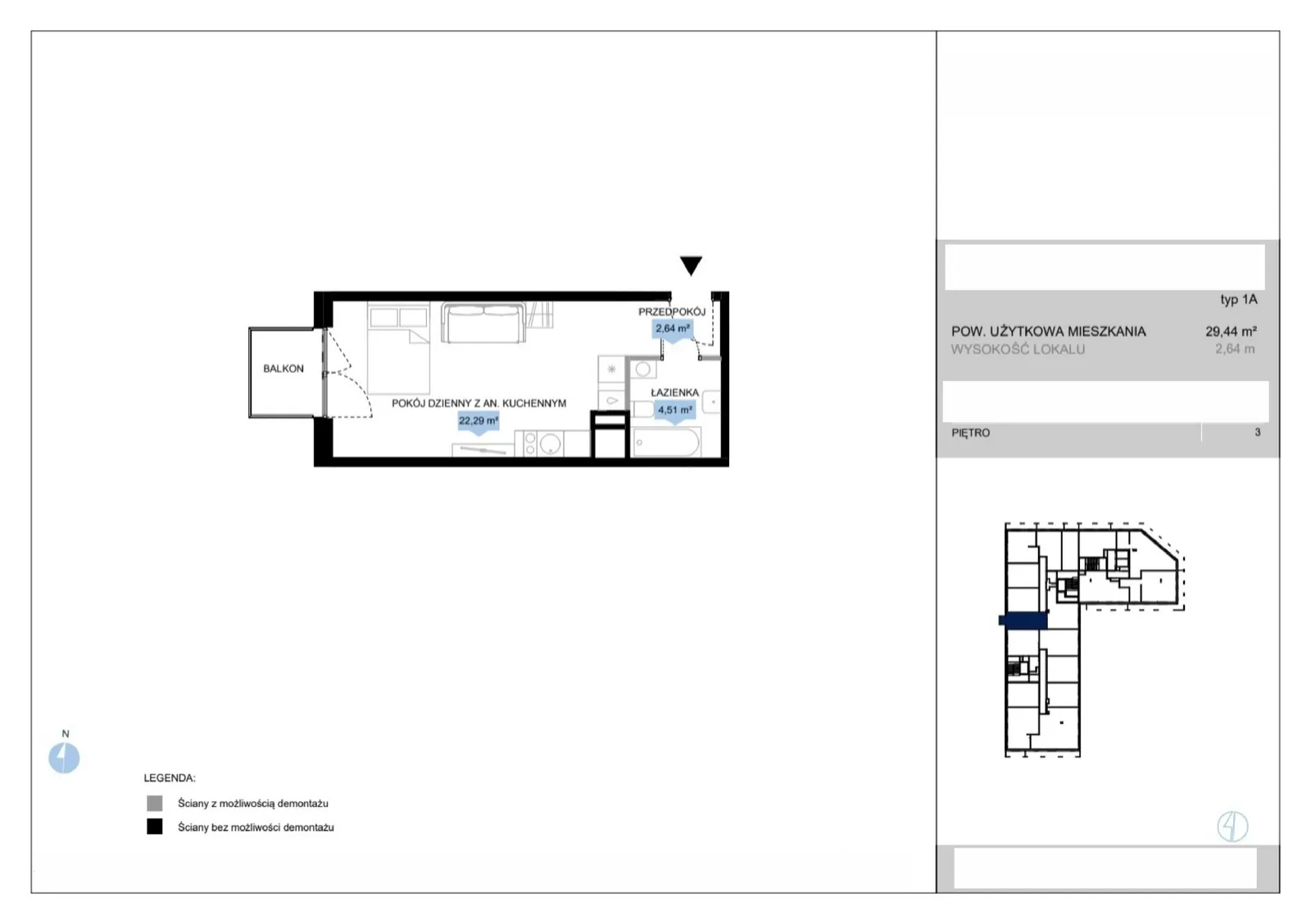 Планировка: Lokal E2 19, 1 pok.
