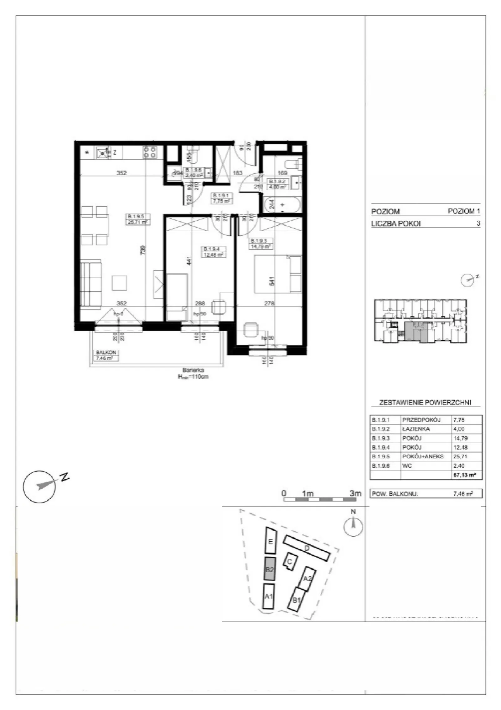 Планировка: Квартира № AP-B2-1-11N