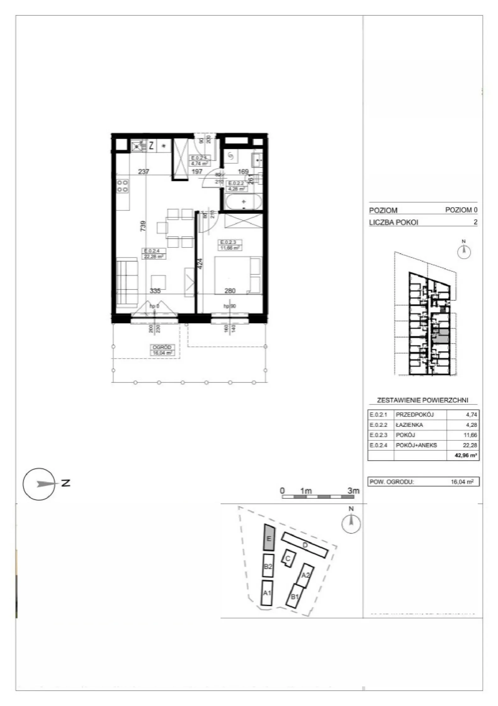 Rzut: Lokal AP-E-0-02 M_0.2, 2 pok.