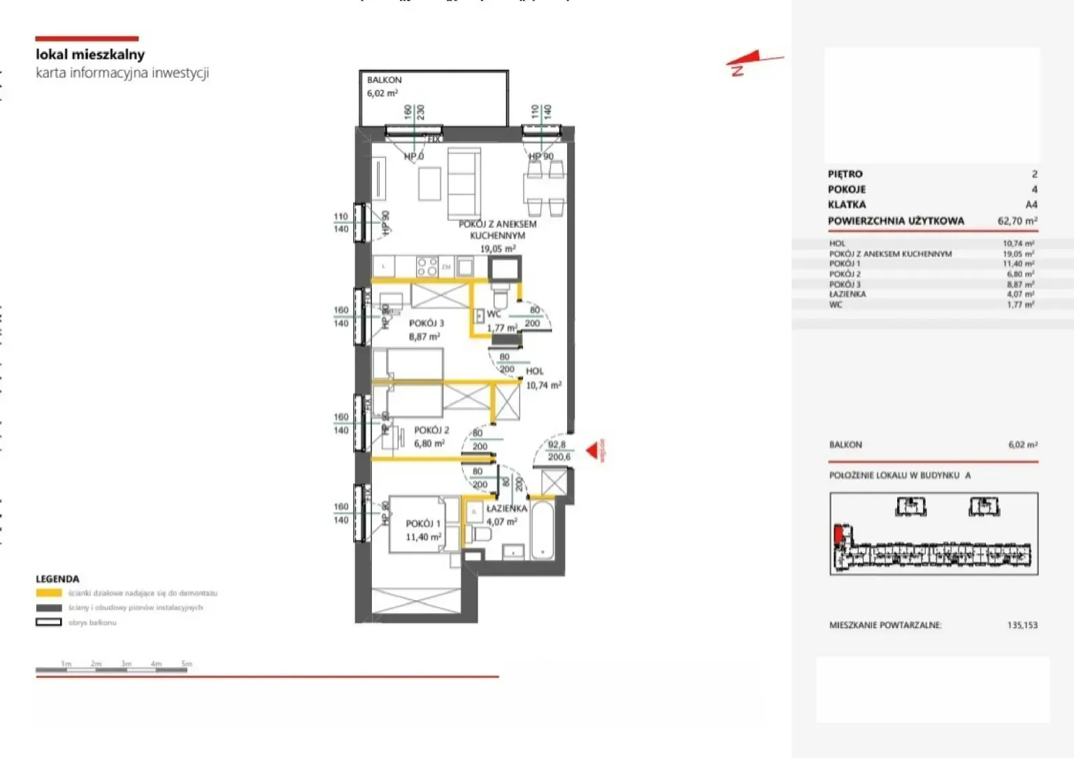 Floor plan: Apartment no. 144