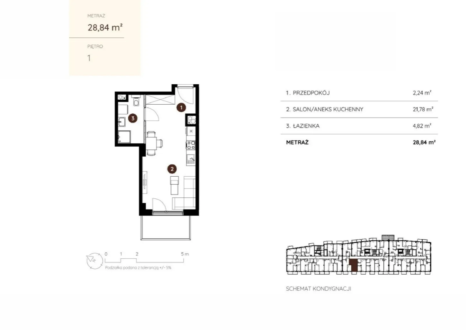 Floor plan: Apartment no. 2.A.1.06