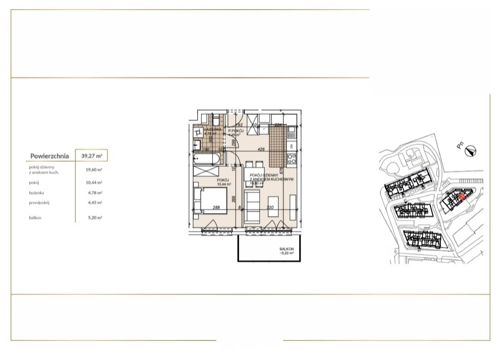 Floor plan: Apartment no. H1-0-3