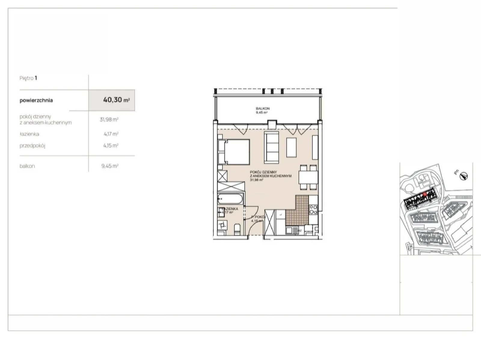 Floor plan: Apartment no. G2-1-3