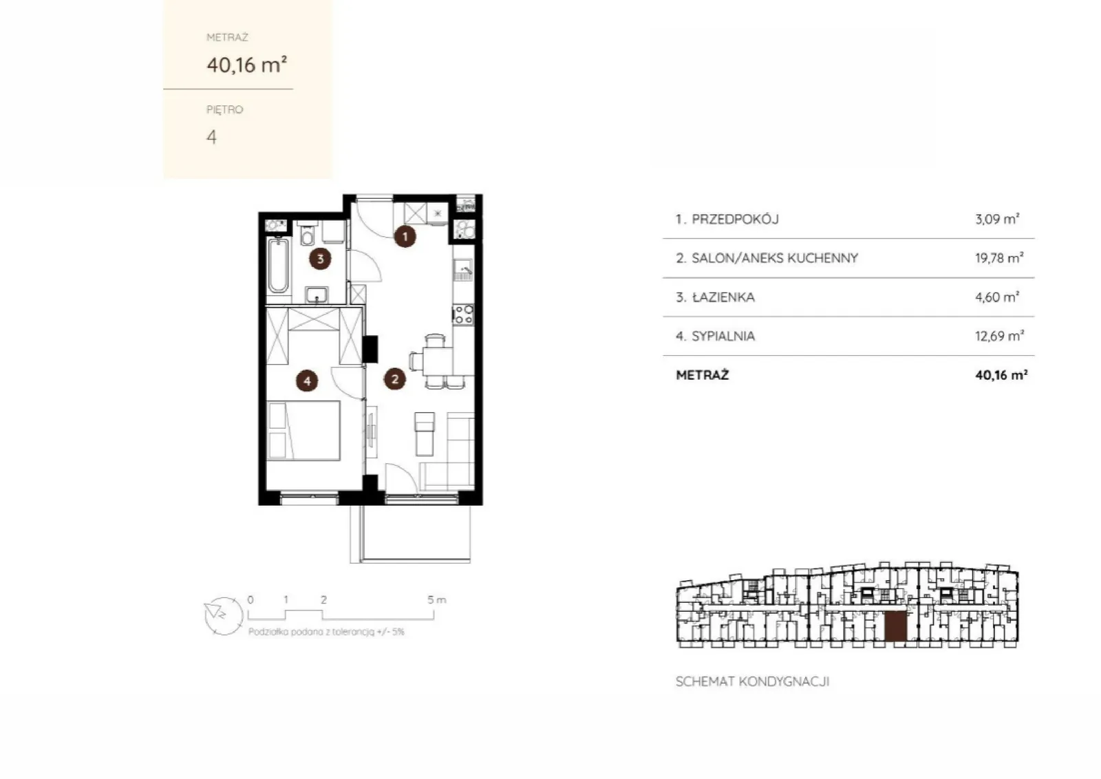Floor plan: Apartment no. 2.A.4.03
