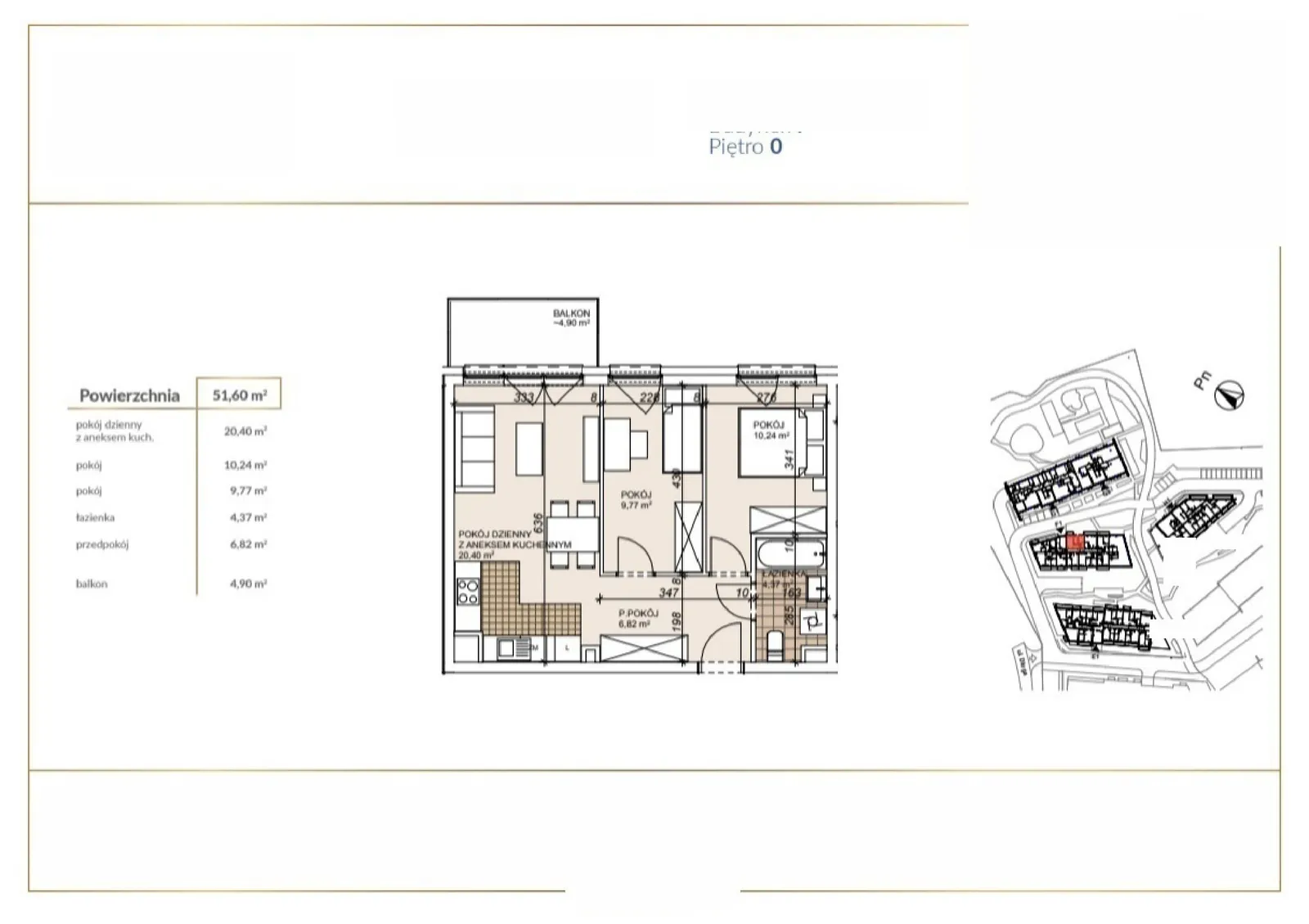 Floor plan: Apartment no. F1-0-1
