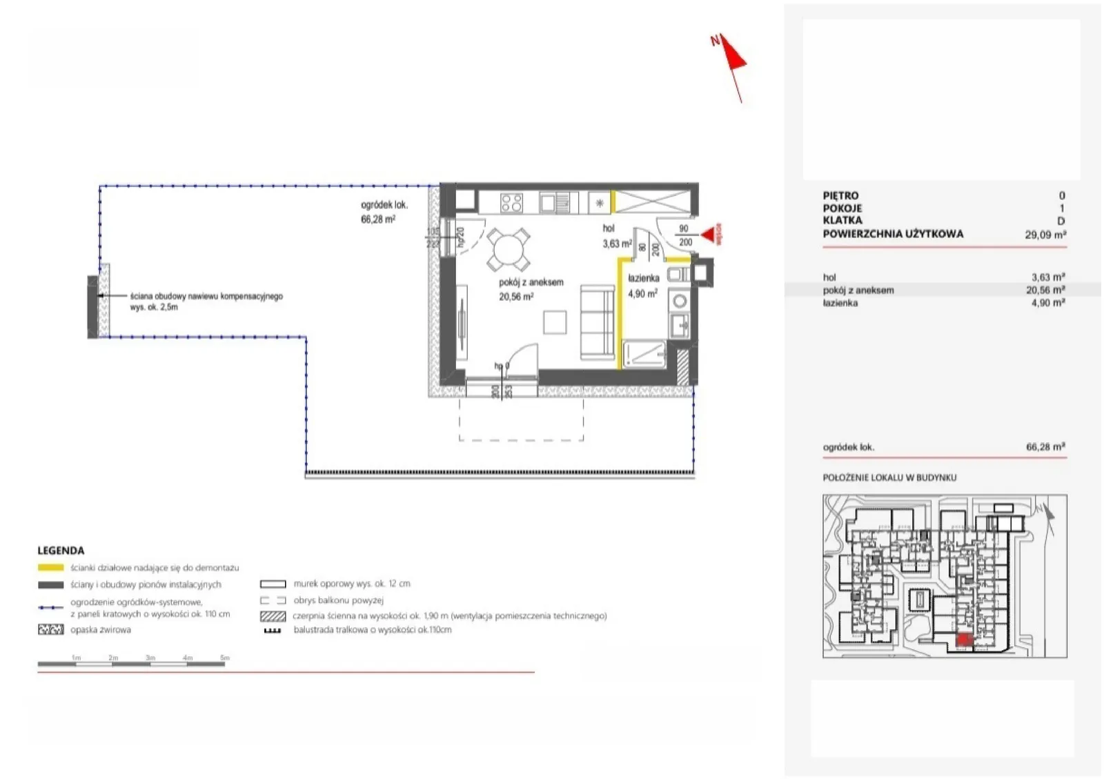Floor plan: Apartment no. 75