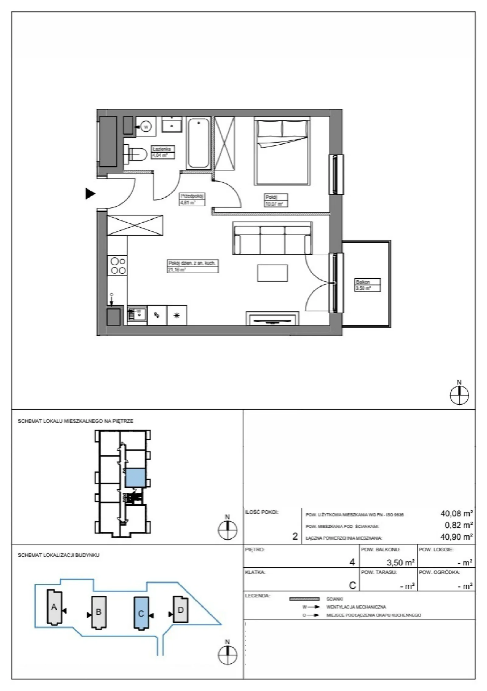 Floor plan: Apartment no. KR8/C/4/8