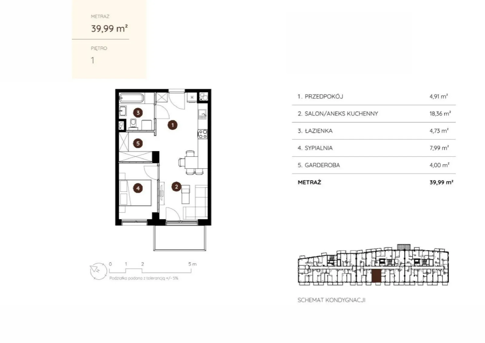 Floor plan: Apartment no. 2.A.1.05