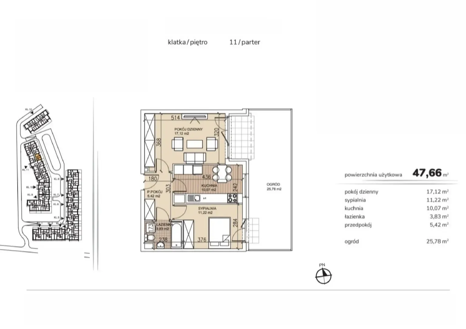 Floor plan: Apartment no. 11-0-6