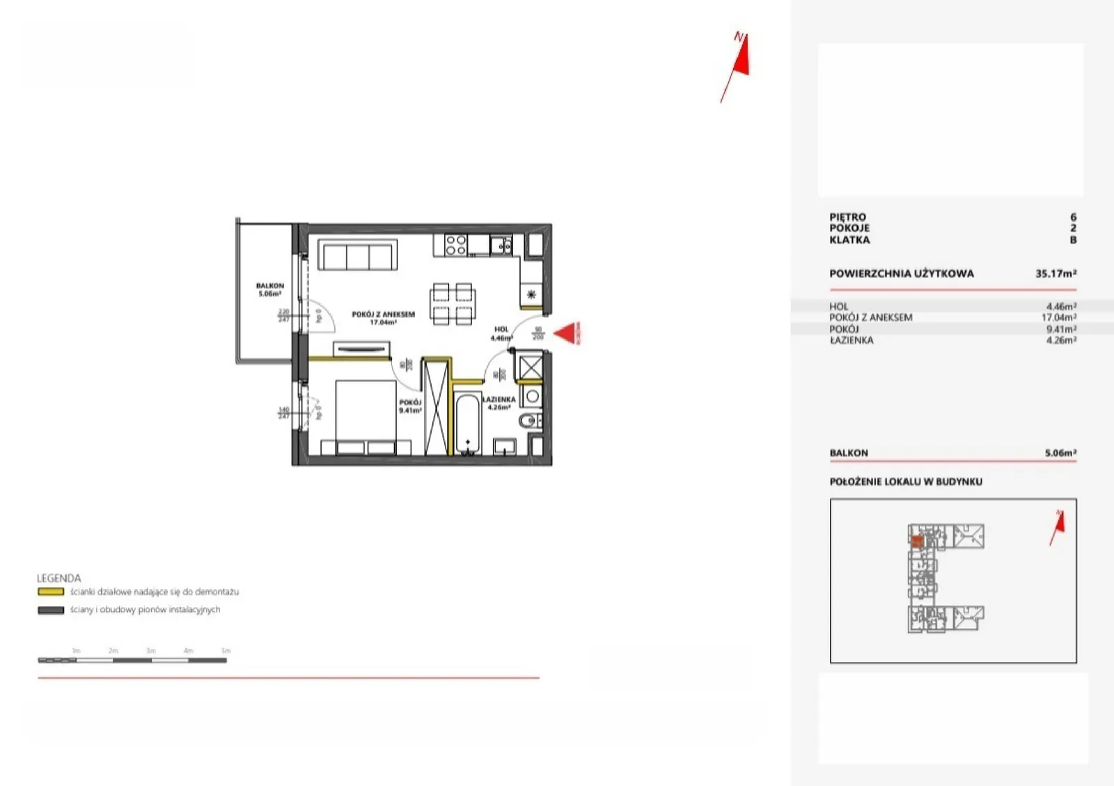 Floor plan: Apartment no. 48