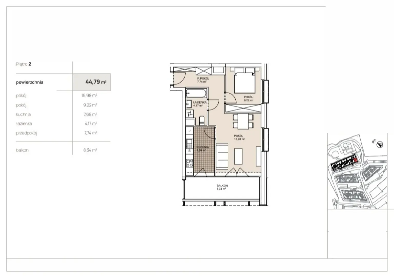 Floor plan: Apartment no. G2-2-13