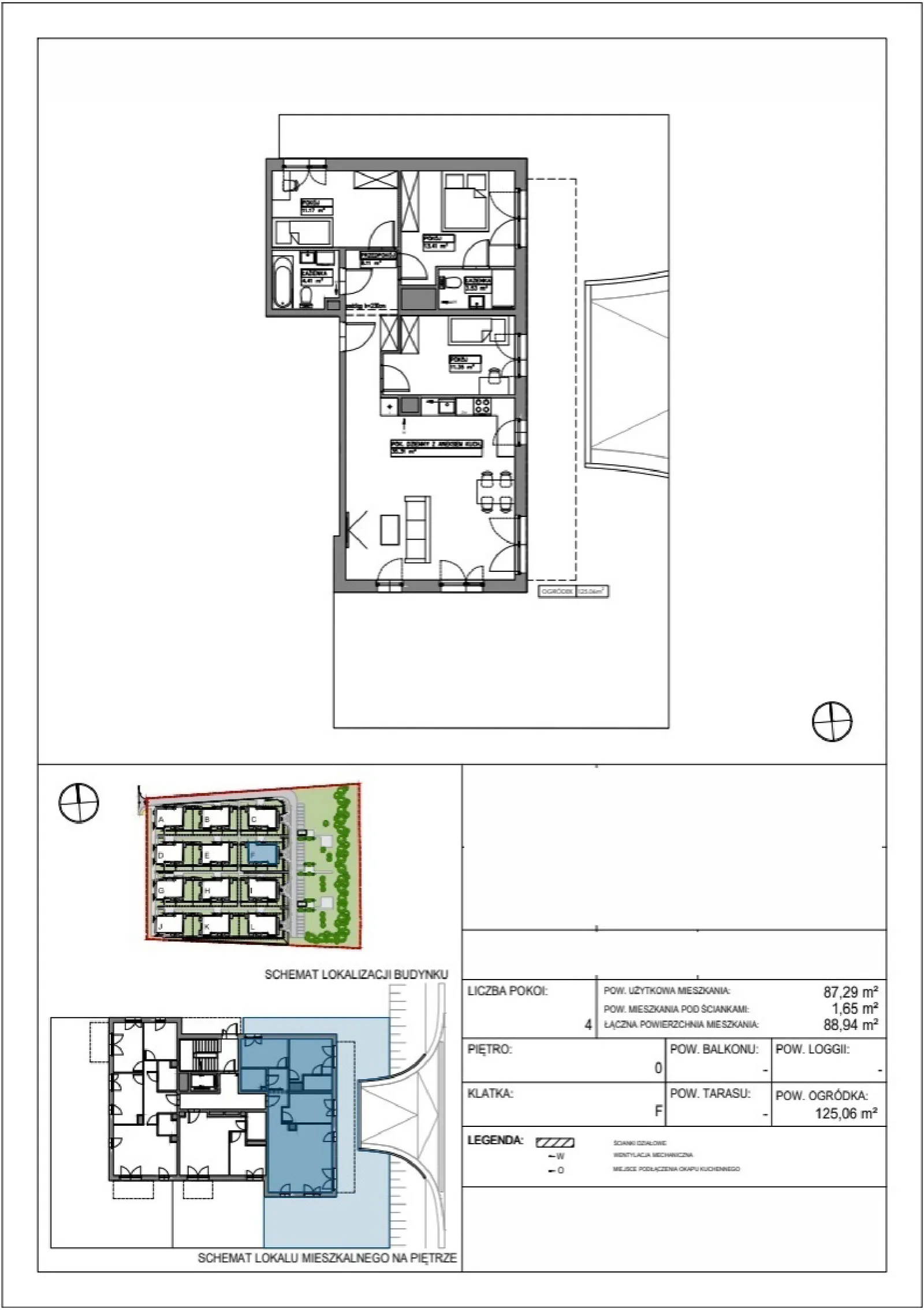 Floor plan: Apartment no. VV/F/0/1