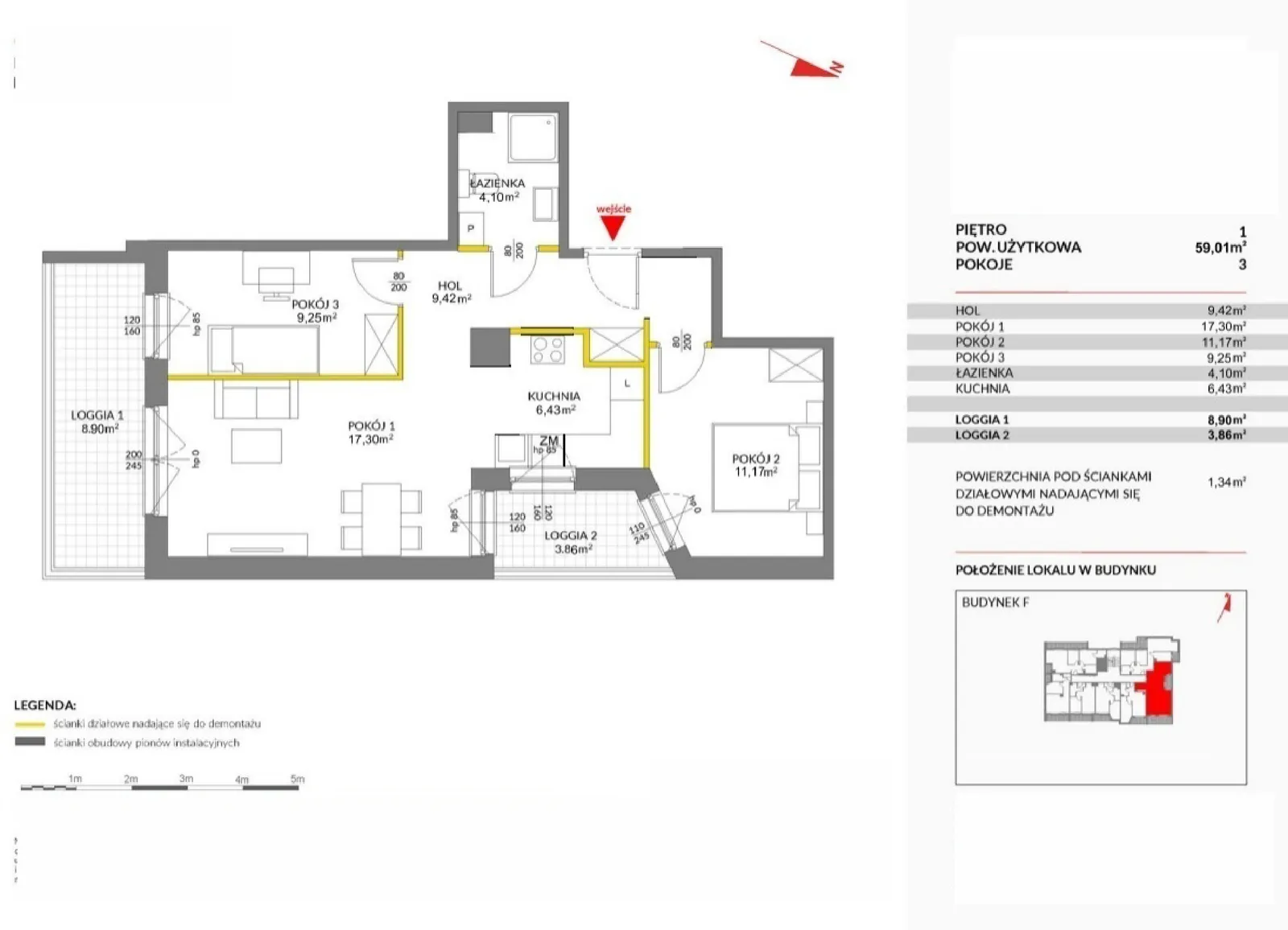 Floor plan: Apartment no. 255