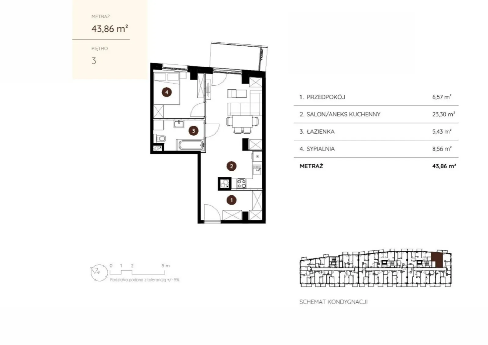 Floor plan: Apartment no. 3.A.3.01