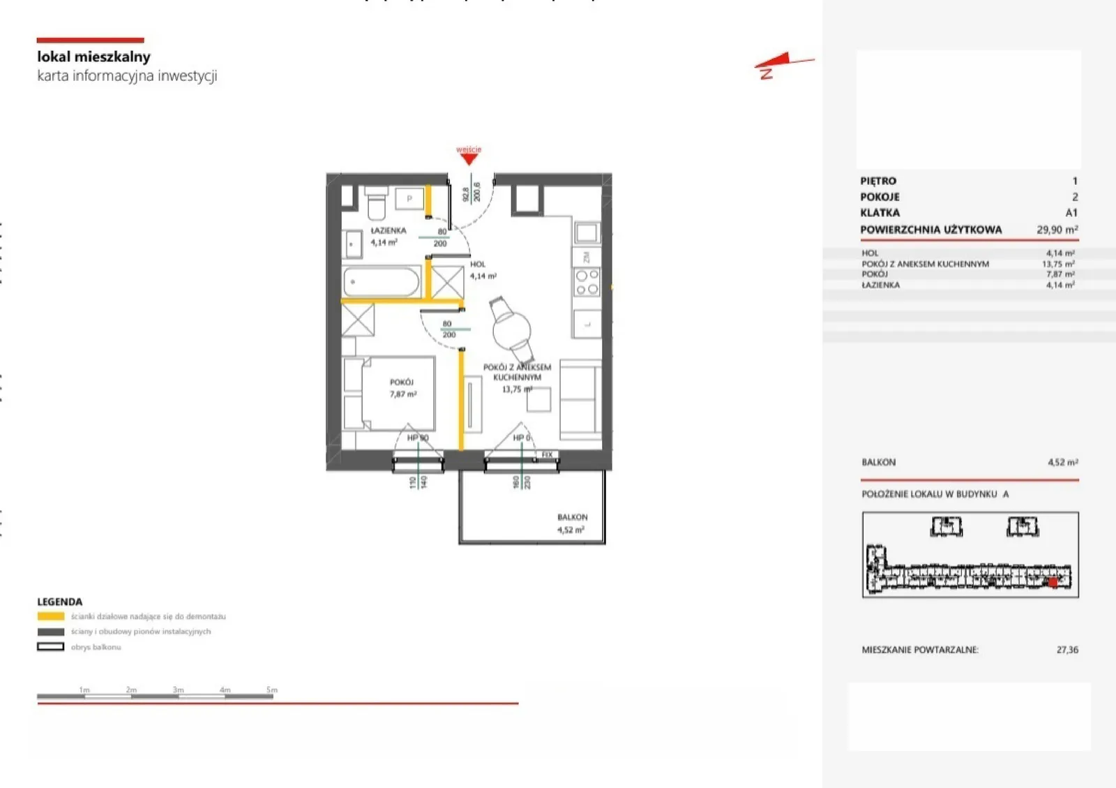 Floor plan: Apartment no. 18
