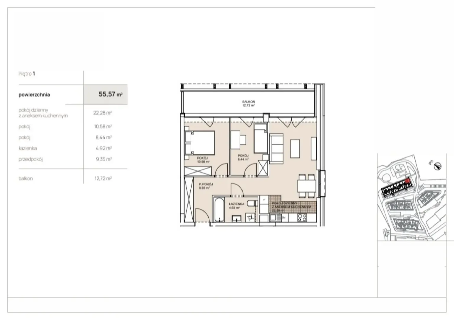 Floor plan: Apartment no. G2-1-5