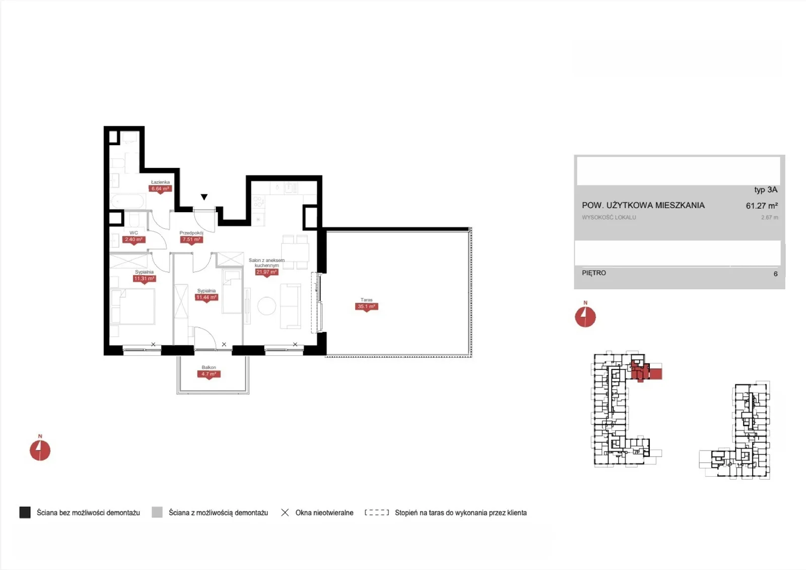 Floor plan: Lokal C2G 251, 3 pok.