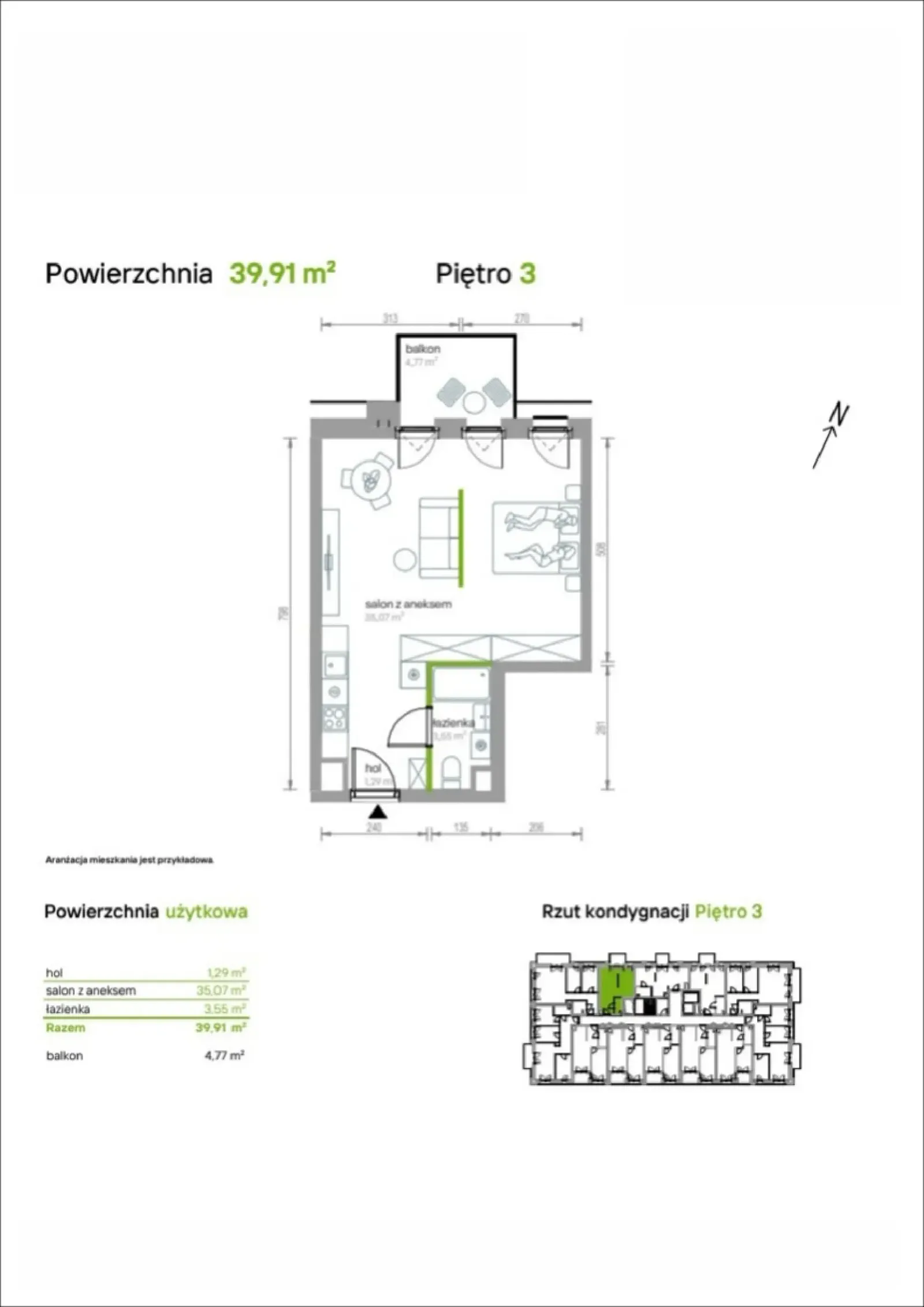 Rzut: Lokal 3/A/10, 1 pok.