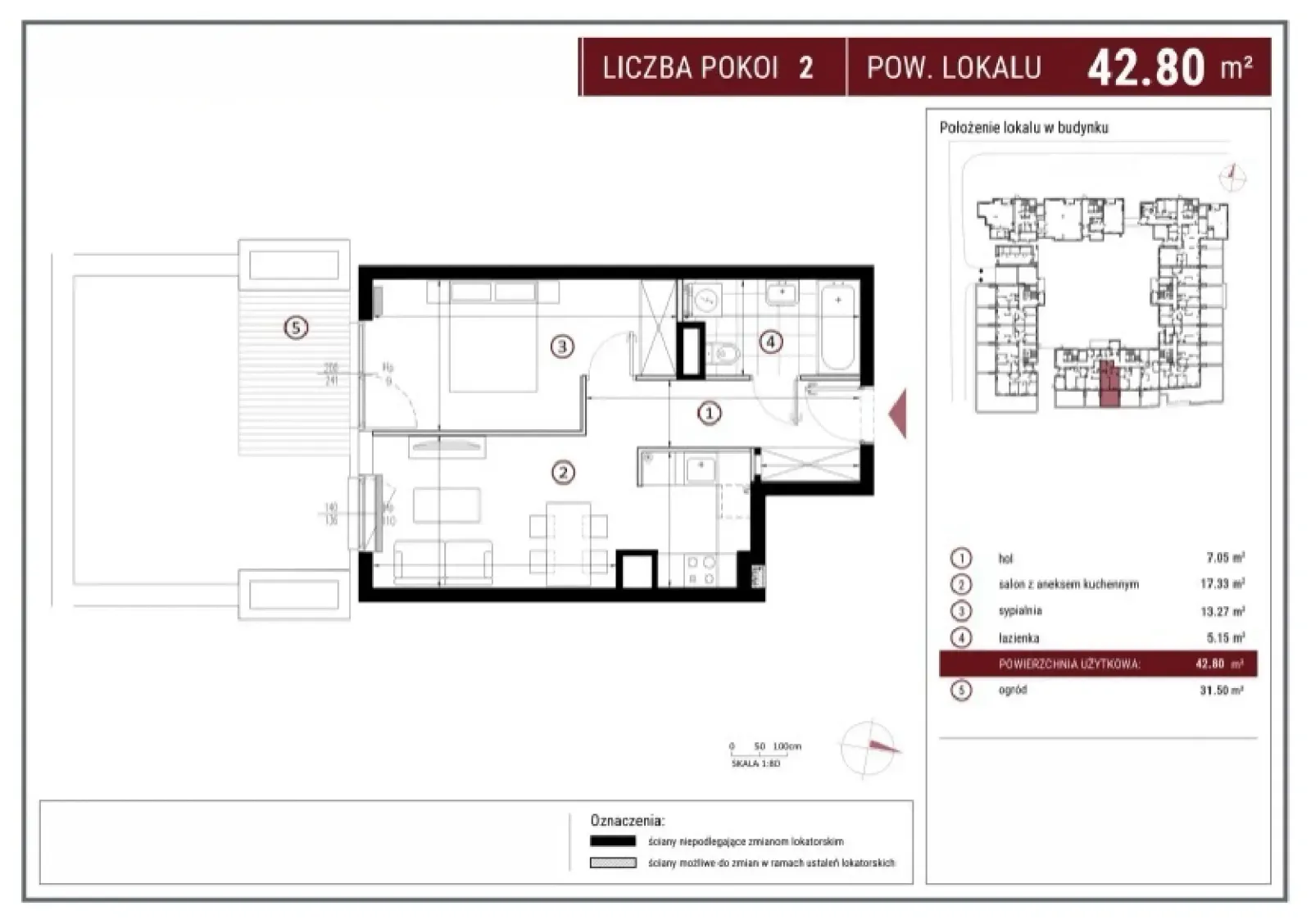 Floor plan: Apartment no. D/1/82