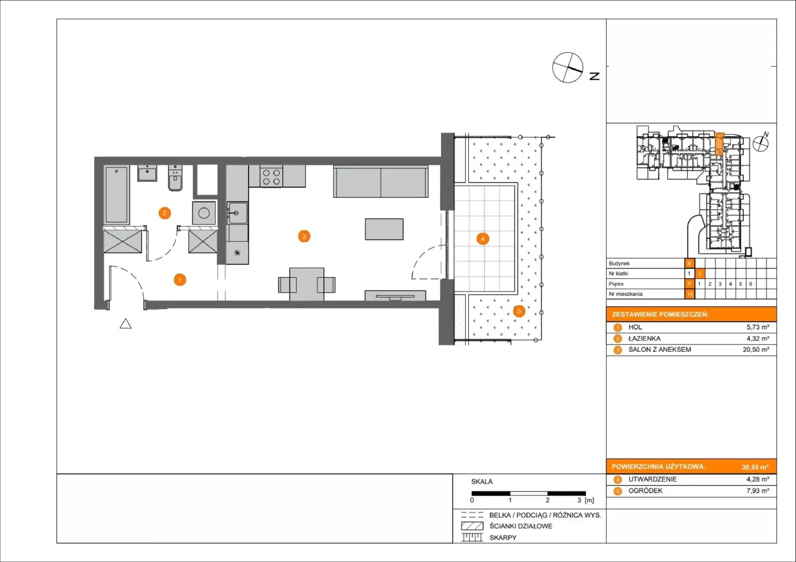 Floor plan: Apartment no. B18