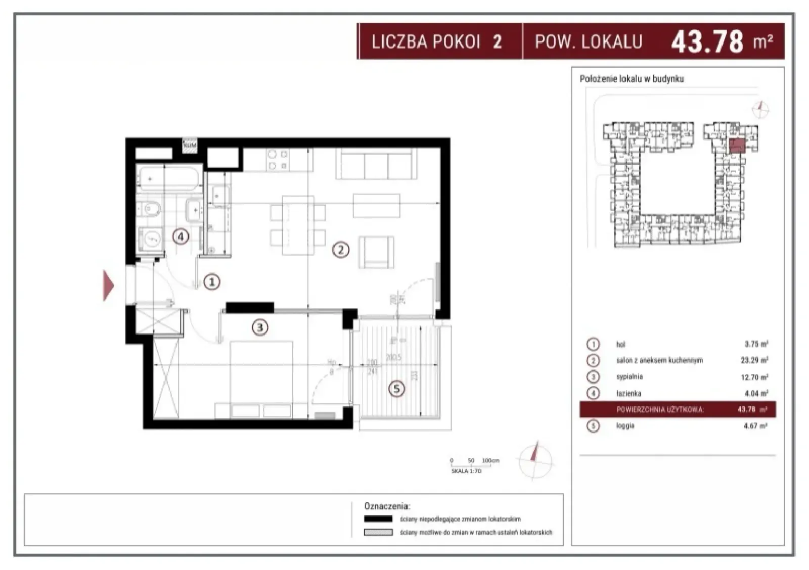 Floor plan: Apartment no. A/5/19