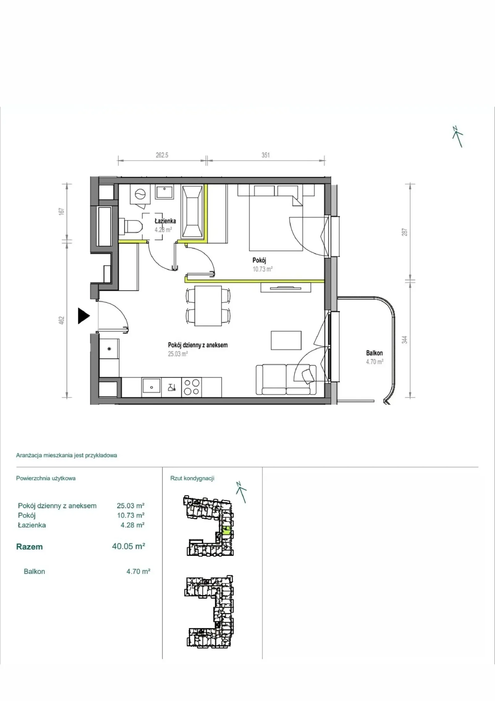Floor plan: Apartment no. A/2/55
