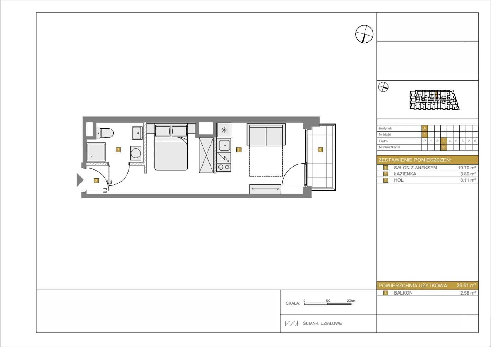 Floor plan: Apartment no. A50