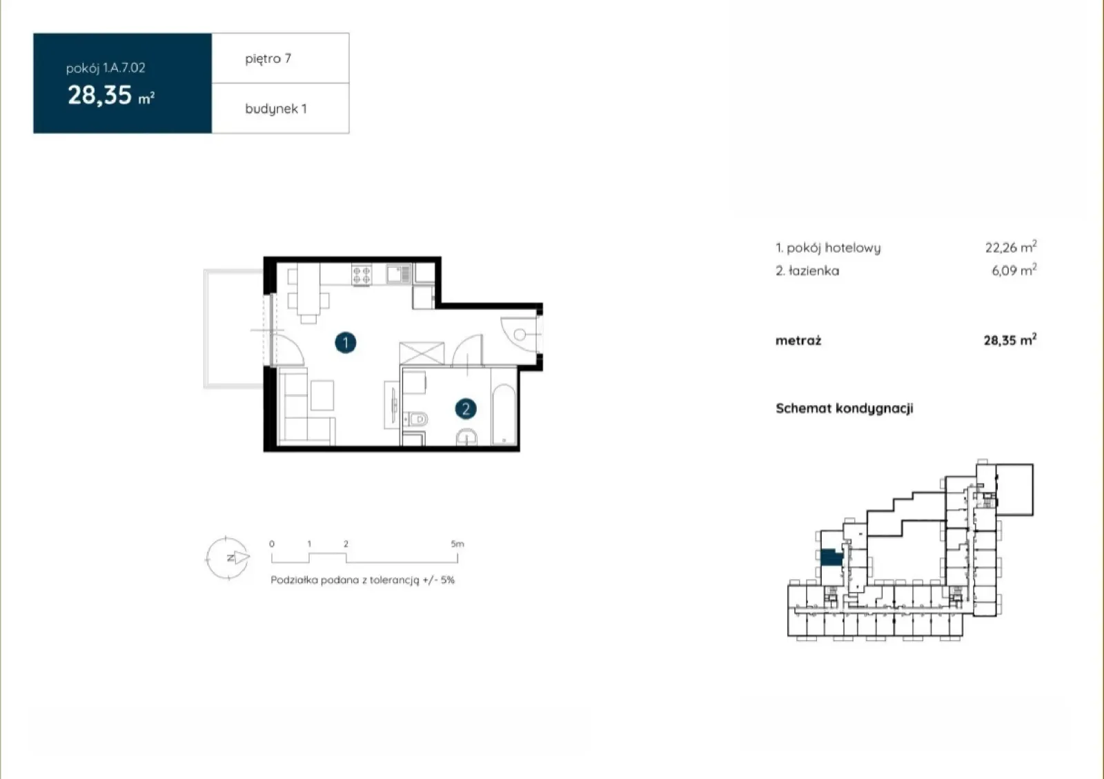 Floor plan: Apartment no. 1.A.7.02