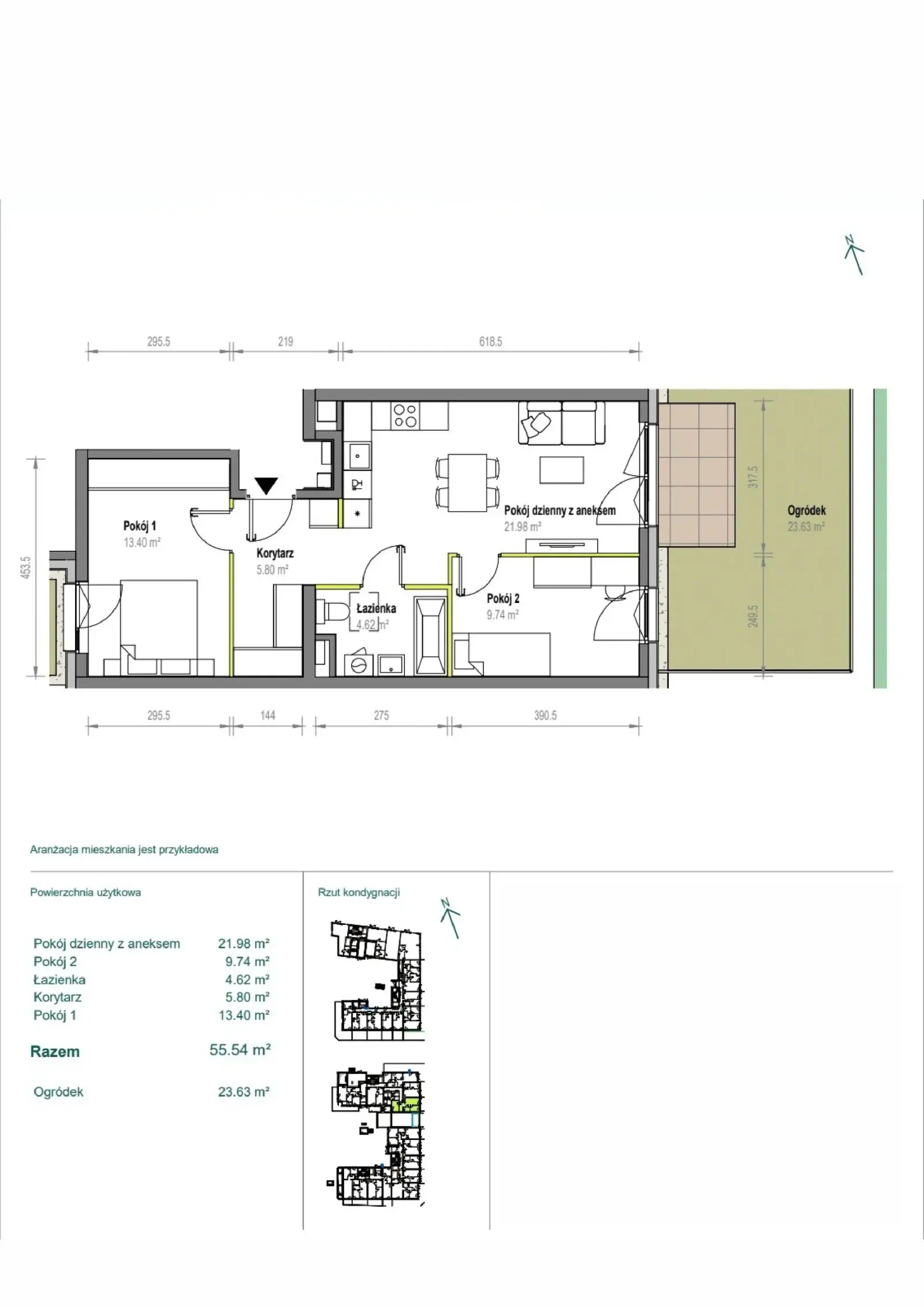 Floor plan: Apartment no. B/1/83