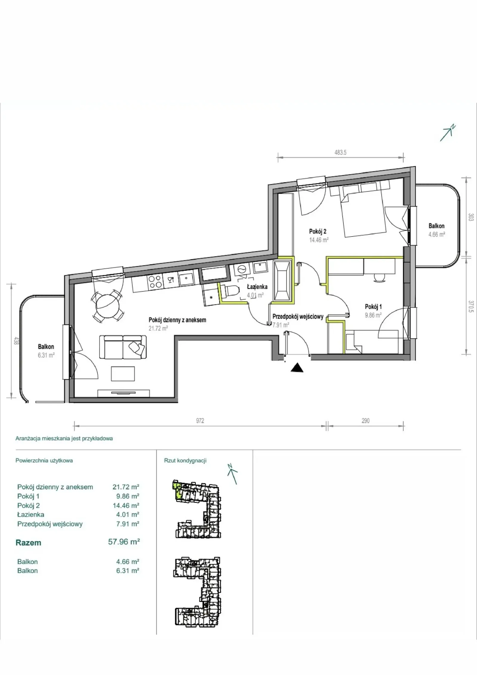 Floor plan: Apartment no. A/1/4