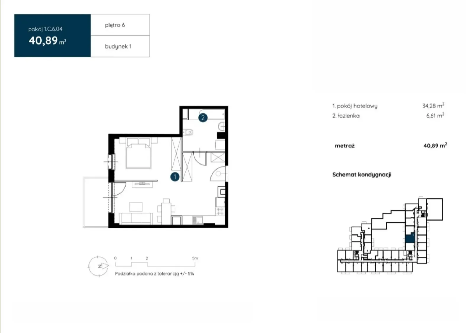 Floor plan: Apartment no. 1.C.6.04