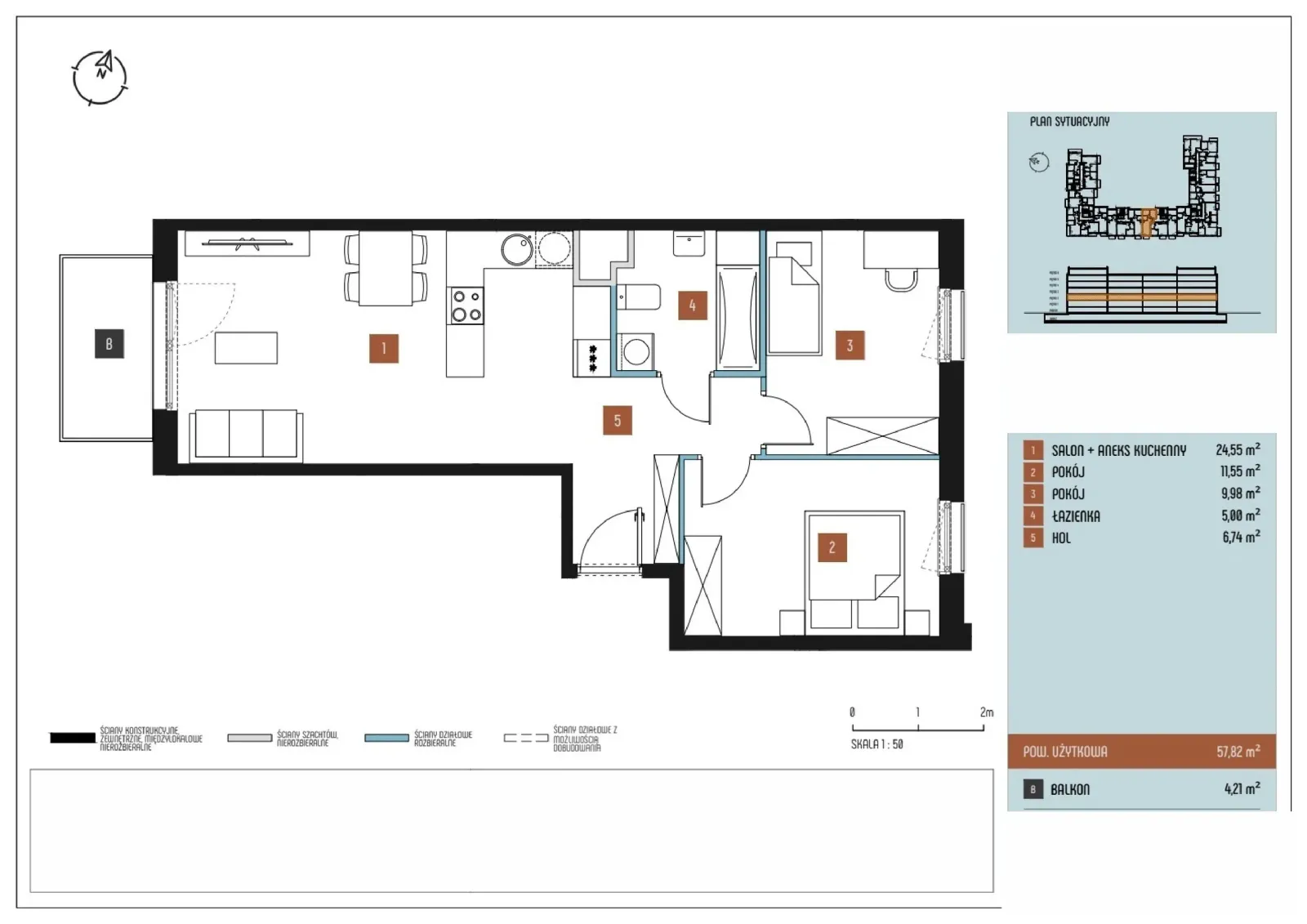 Floor plan: Apartment no. B10/070