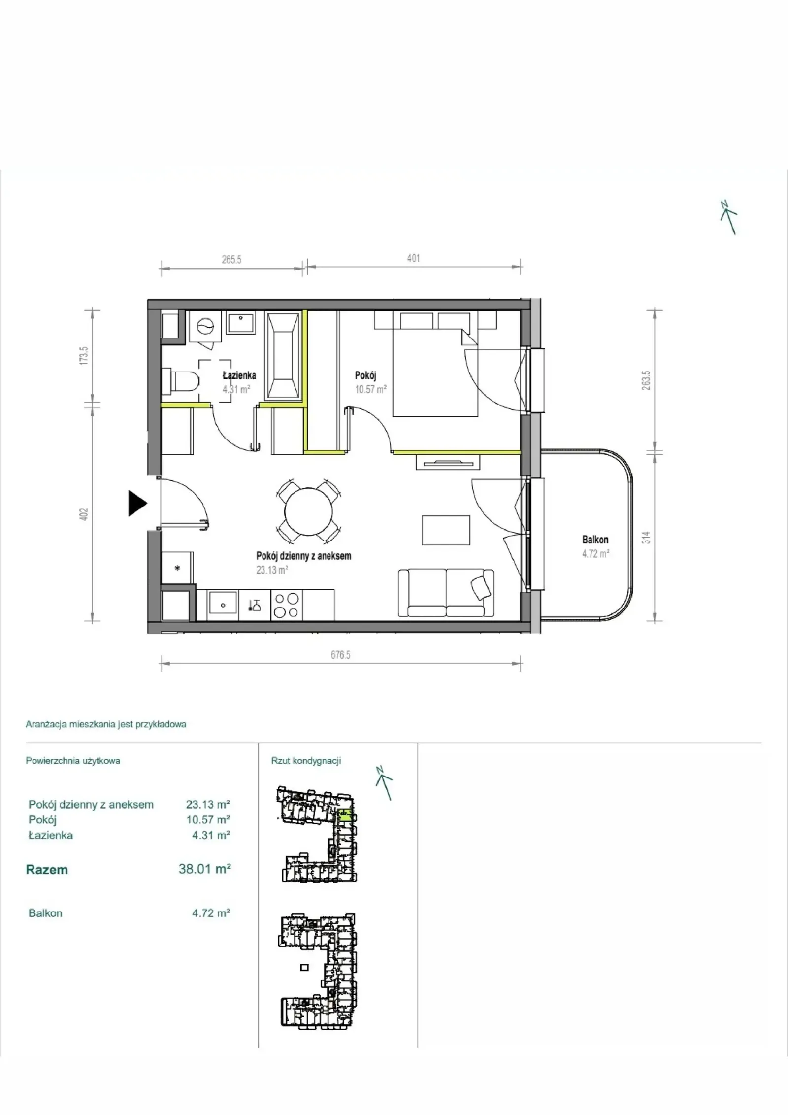 Floor plan: Apartment no. A/2/41