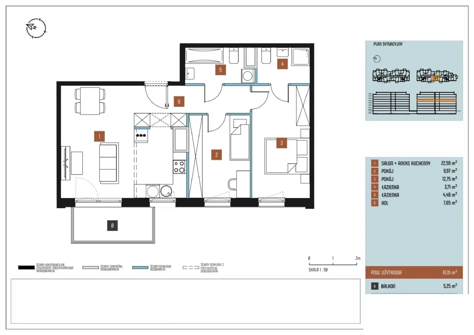 Floor plan: Apartment no. B9/101