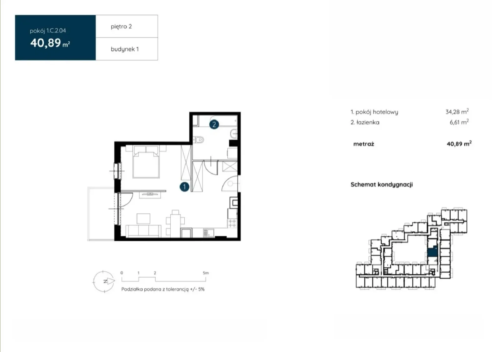 Floor plan: Apartment no. 1.C.2.04