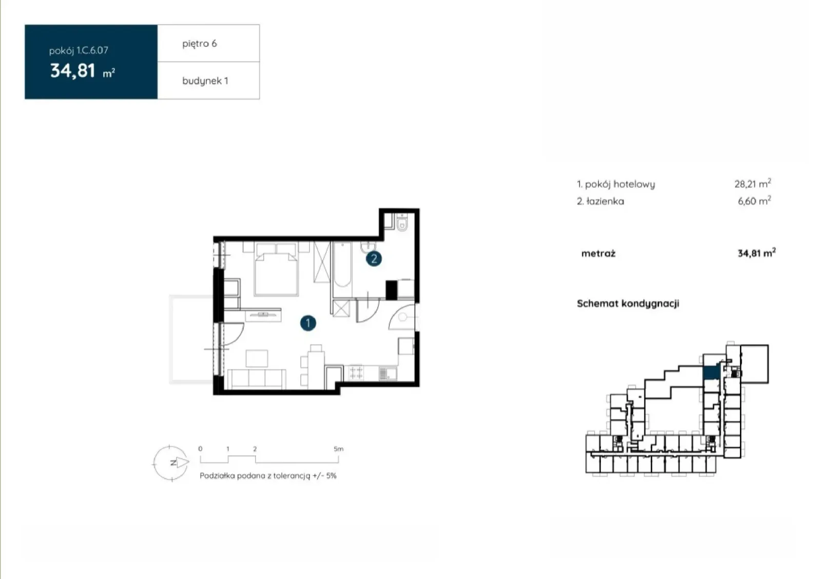 Floor plan: Apartment no. 1.C.6.07