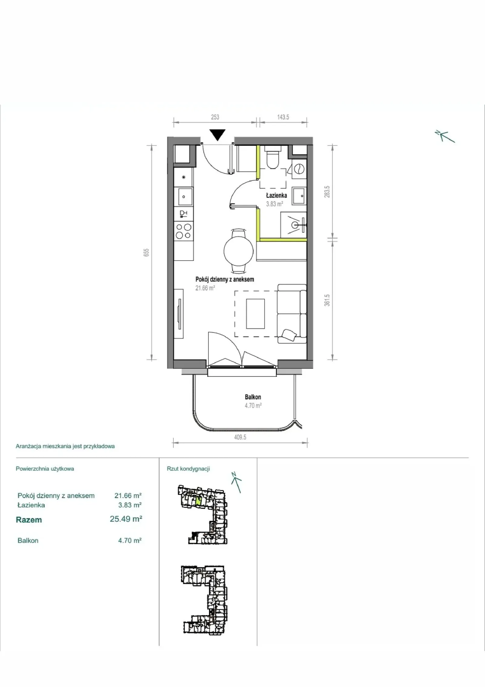 Floor plan: Apartment no. A/1/18